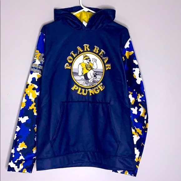 Other - NWOT Polar Bear Plunge Hooded Performance Top NJ Camo medium